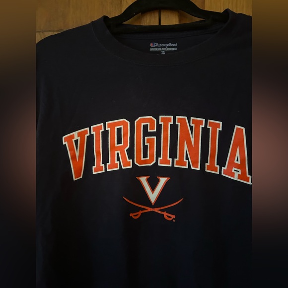 Champion Men’s Blue & Orange Sz XL University of Virginia Long Sleeve Shirt - Picture 4 of 15
